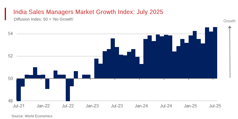 The Indian Economy Continues to Grow Steadily in July
